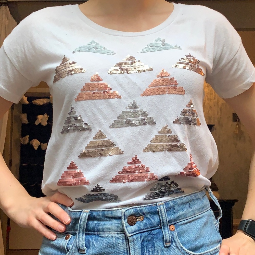 J.Crew sequin tee shirt